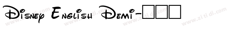 Disney English Demi字体转换